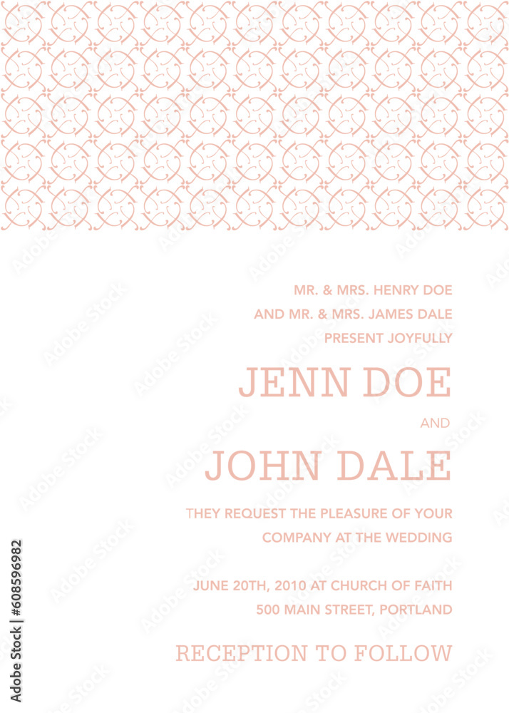 Vector Pastel Background Frame. Easy to edit pieces. Perfect for invitations or announcements.