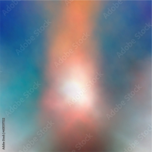 Editable vector smokey colorful background made using a gradient mesh