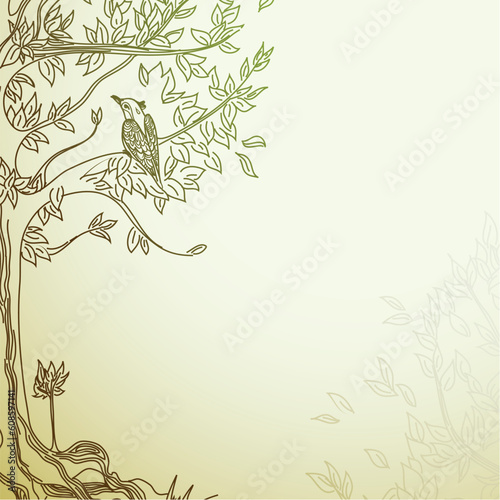 background with tree, this illustration may be useful as designer work