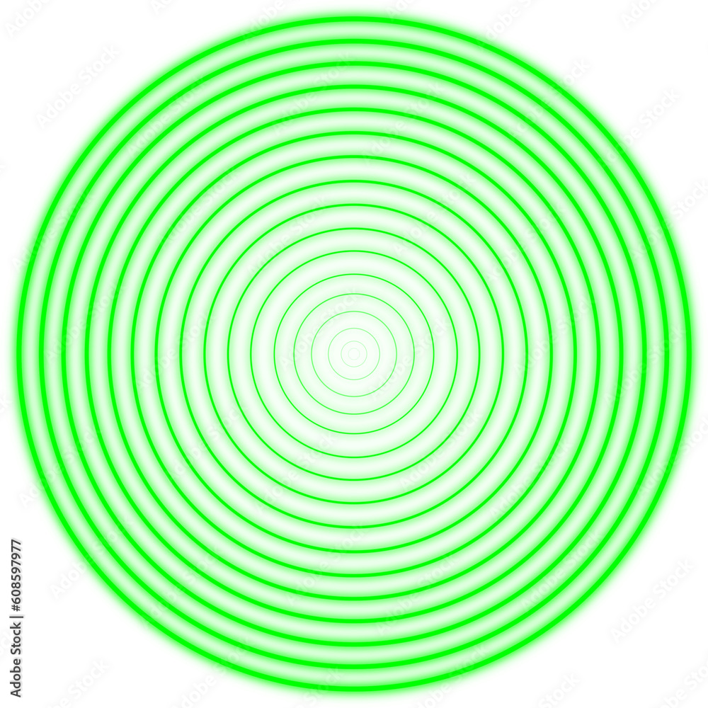 Green Abstract Circles, Optical Illusion Green Abstract Circles, Optical Illusion