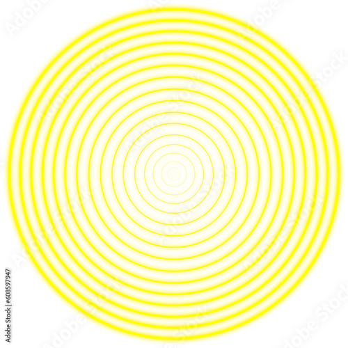 Yellow Abstract Circles, Optical Illusion