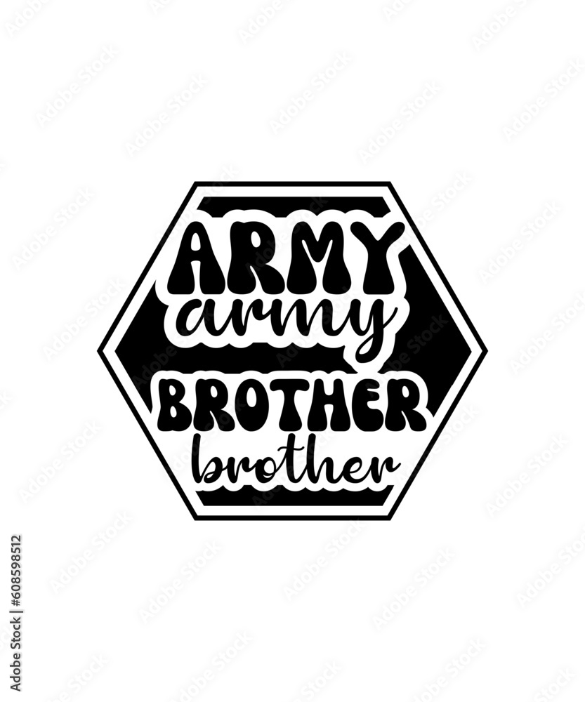 Army brother svg design