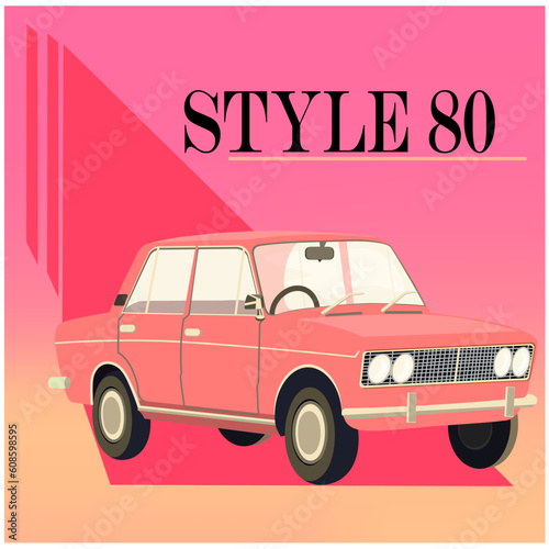 best of 80s automotive style poster