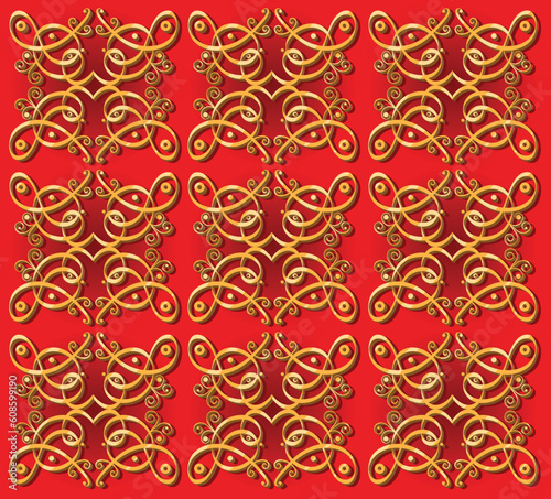 Seamless vintage oriental background decorative design for wallpaper, paper, textile