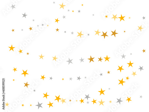 Festive silver and gold starburst vector design. Little stardust spangles Noel decoration elements. Baby shower star burst backdrop. Sparkle confetti gift decor.