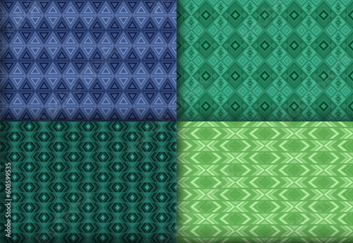 Vibrant geometrical chevron seamless tracery package. Scottish motif ethnic p...