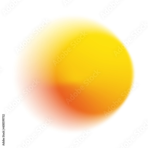 Yellow round blurry gradient mask