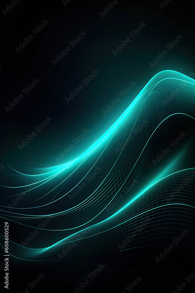 Obraz premium The neon light pattern on the black background