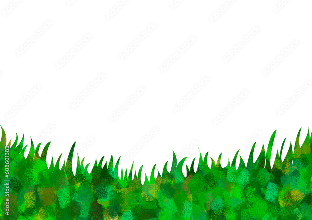 Naklejka premium 草 ライン 素材 背景