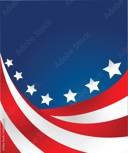 USA flag in style vector