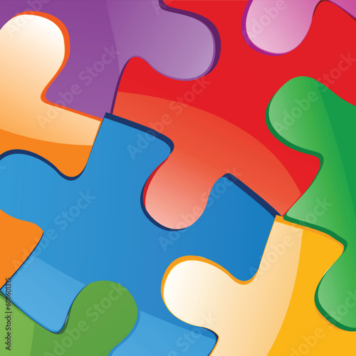Vector illustration of puzzle pieces