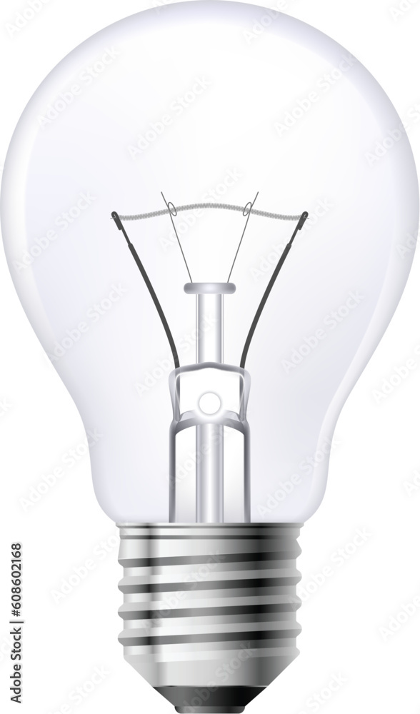 Filament lamp on a white background. Illustration for design Filament lamp on a white background. Illustration for design