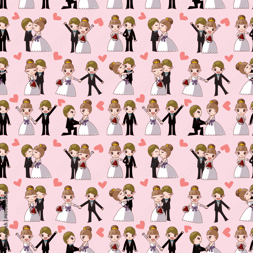 wedding seamless pattern