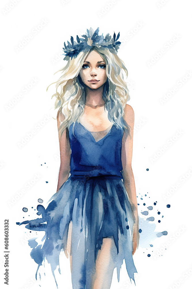 blue queen watercolor clipart cute isolated on white backgroung blue queen watercolor clipart cute isolated on white backgroung