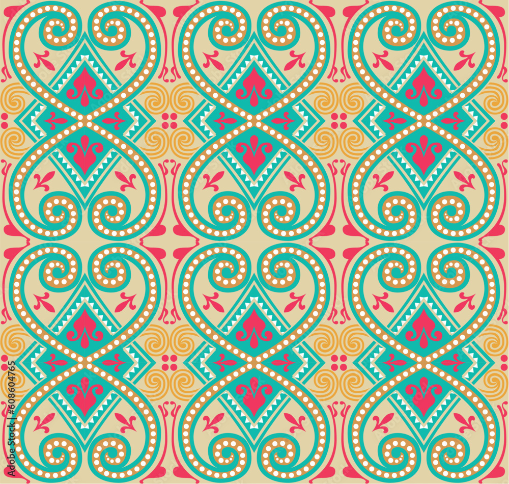 arabesque seamless pattern background