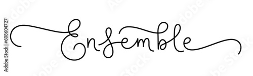 Bannière calligraphique vecteur ENSEMBLE