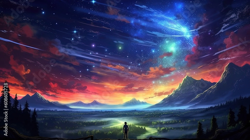 Anime landscape painting