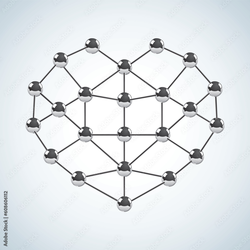 Chemical structure in the form of heart Chemical structure in the form of heart