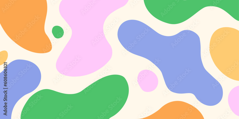 Abstract pastel liquid trendy shape background