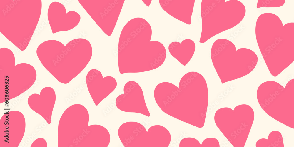 Abstract love shape pattern background