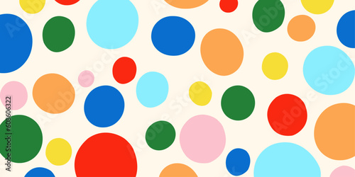 Abstract colorful polka dot pattern background