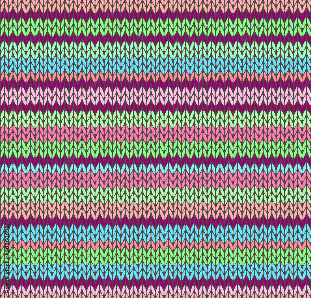 Style Seamless Color Knitted Pattern