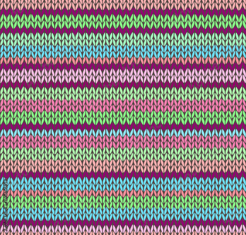 Style Seamless Color Knitted Pattern