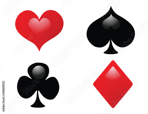 vector retro card suits