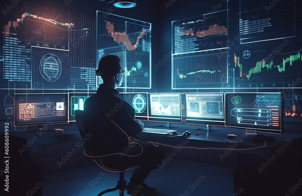 Embracing the Blockchain Future: Modern Trader Strategically Navigating the Volatile Landscape of Cryptocurrency Markets across Multiple Screens, Redefining Finance in the Digital Age Embracing the Blockchain Future: Modern Trader Strategically Navigating the Volatile Landscape of Cryptocurrency Markets across Multiple Screens, Redefining Finance in the Digital Age