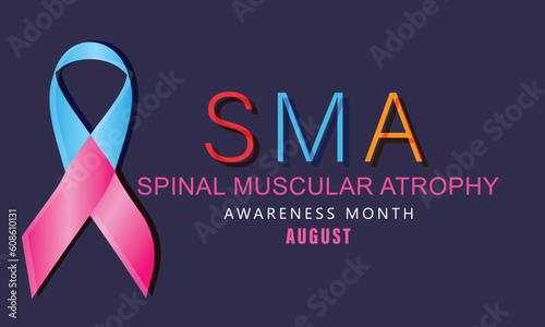 August is Spinal Muscular atrophy awareness month. background, banner, card, poster, template. Vector illustration.