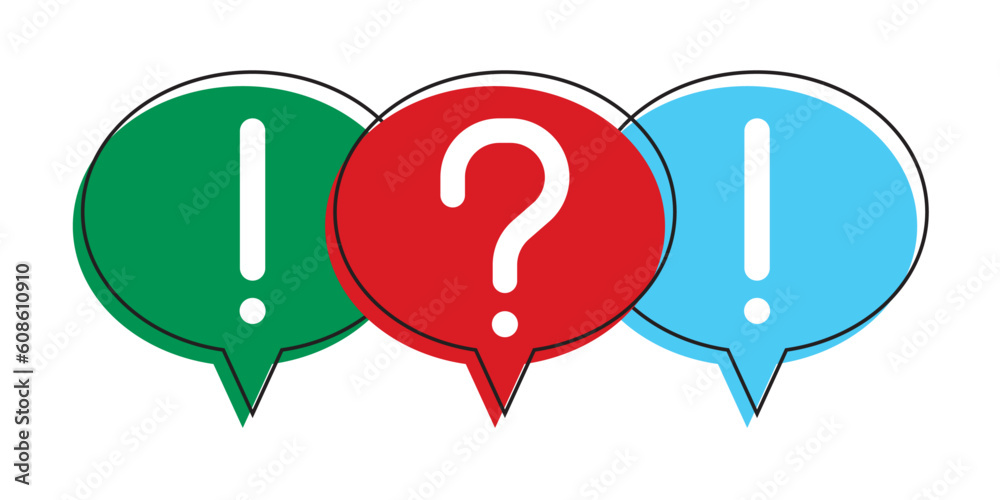 Question mark in bubble text. Trendy sign element Question mark in bubble text. Trendy sign element