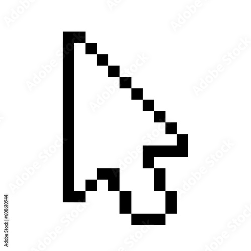 Pixelated arrow cursor icon design