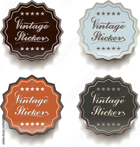 Set of vintage stickers - design elements eps8 vector format