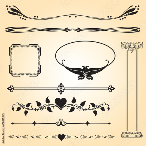 Vintage calligraphy ornament for design work. Vector illustration.