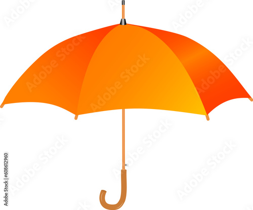 Orange umbrella icon. Also available as a Vector in Adobe illustrator EPS format, compressed in a zip file. The vector version be scaled to any size without loss of quality.