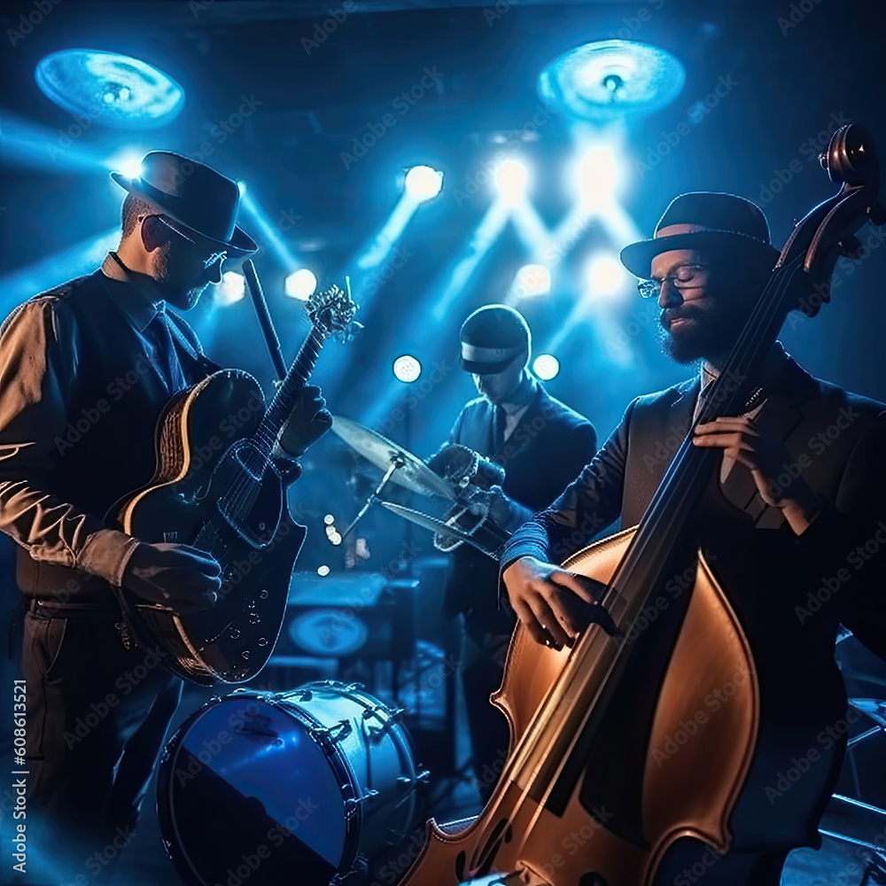 Fototapeta premium Classical music concert with different musicians playing their instruments. I