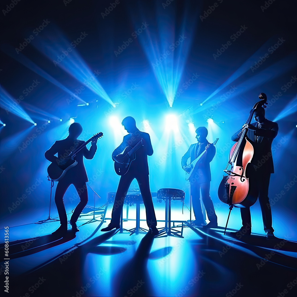 Fototapeta premium Classical music concert with different musicians playing their instruments. I