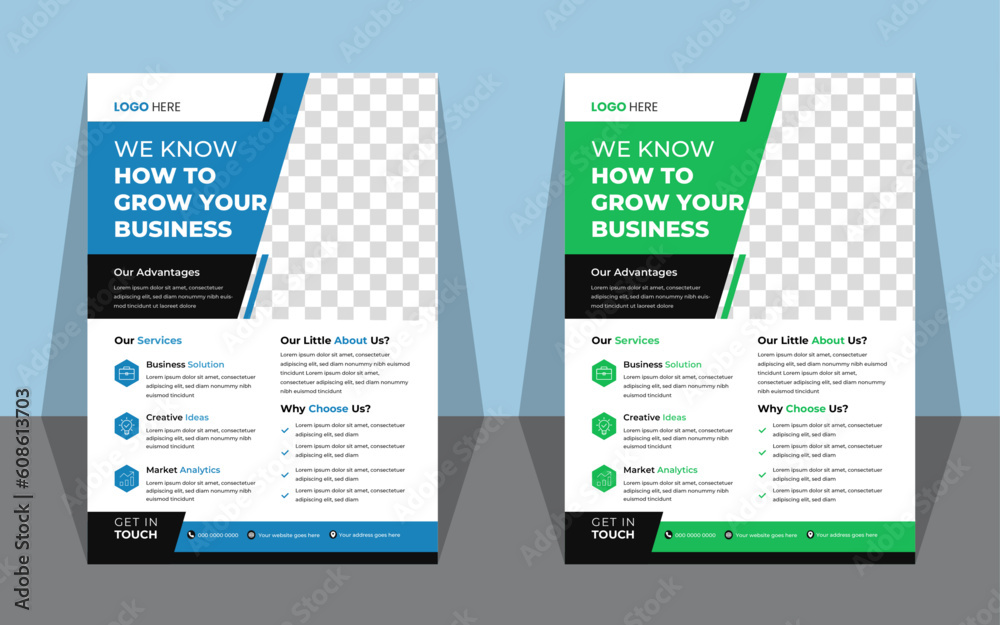 A bundle of 2 templates of different colors A4 template, corporate business flyer template design, Geometric shape flyer Circle, Marketing, Business proposal, Promotion, advertise, publication, A bundle of 2 templates of different colors A4 template, corporate business flyer template design, Geometric shape flyer Circle, Marketing, Business proposal, Promotion, advertise, publication,