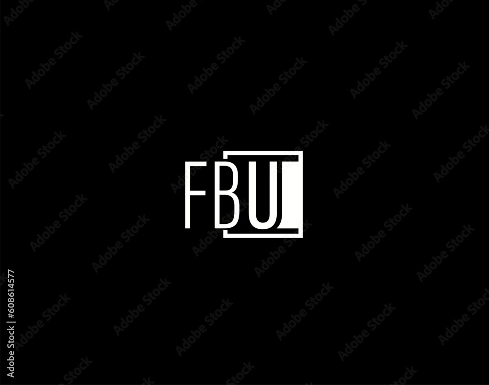 FBU Logo and Graphics Design, Modern and Sleek Vector Art and Icons isolated on black background
