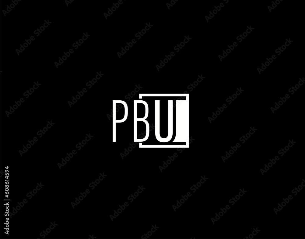 PBU Logo and Graphics Design, Modern and Sleek Vector Art and Icons isolated on black background PBU Logo and Graphics Design, Modern and Sleek Vector Art and Icons isolated on black background