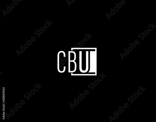 CBU Logo and Graphics Design, Modern and Sleek Vector Art and Icons isolated on black background photo