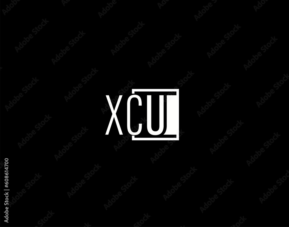 XCU Logo and Graphics Design, Modern and Sleek Vector Art and Icons isolated on black background XCU Logo and Graphics Design, Modern and Sleek Vector Art and Icons isolated on black background