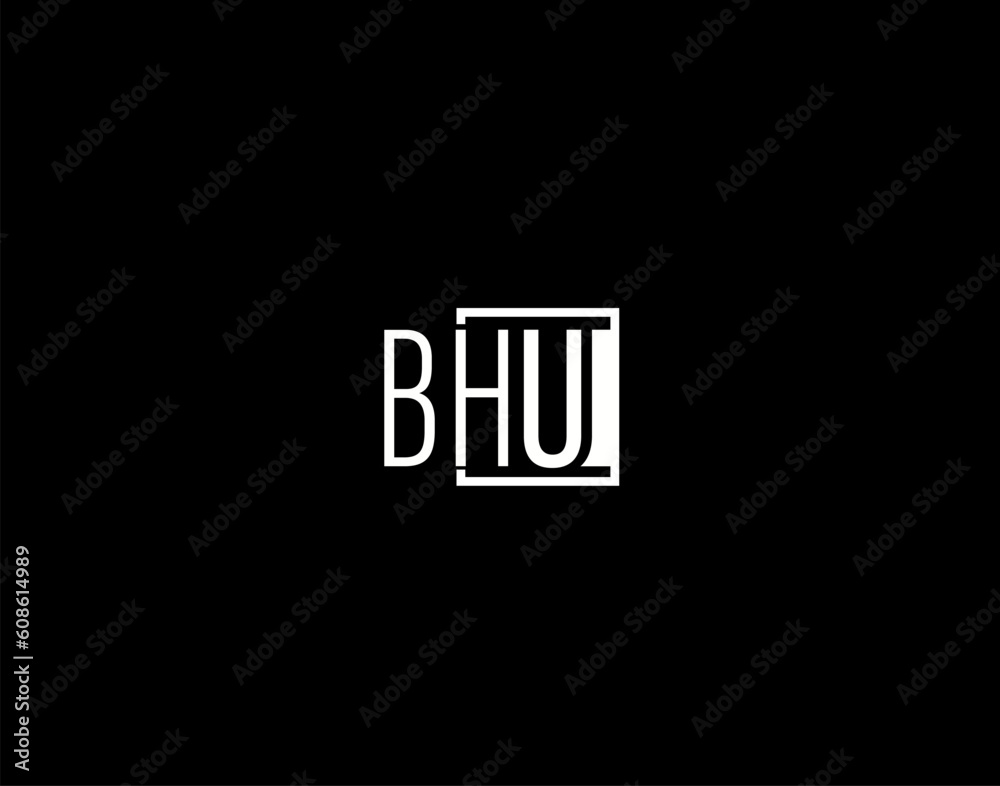 BHU Logo and Graphics Design, Modern and Sleek Vector Art and Icons isolated on black background BHU Logo and Graphics Design, Modern and Sleek Vector Art and Icons isolated on black background
