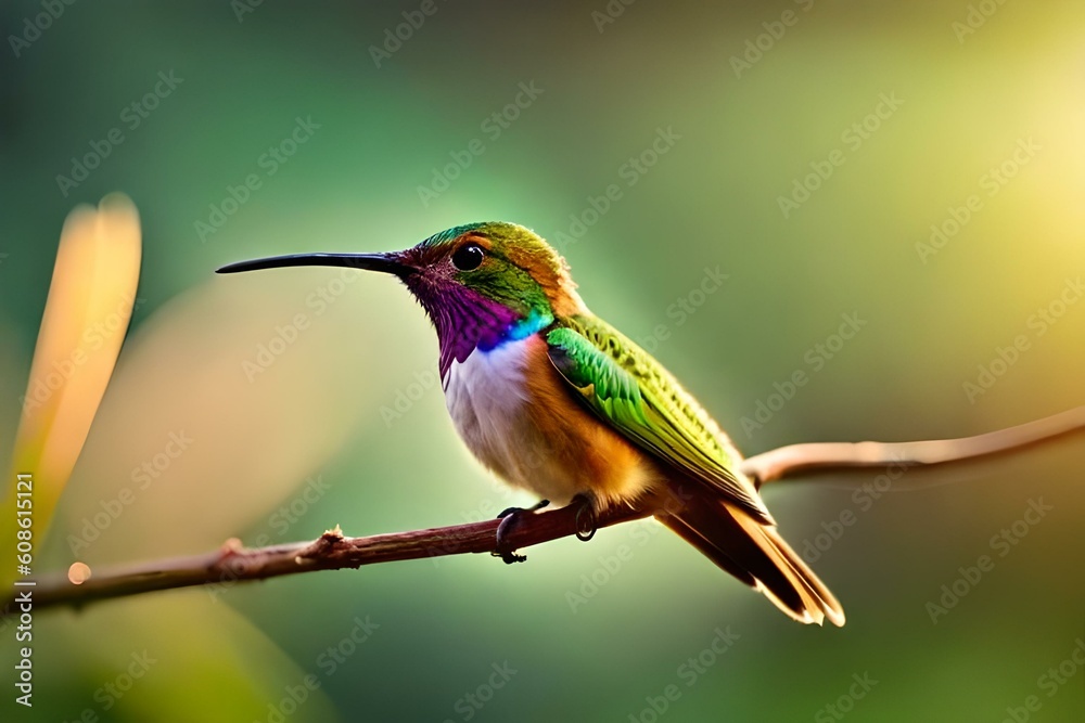 A detailed close-up of a hummingbird's delicate feathers, capturing the intricate patterns and shimmering colors A detailed close-up of a hummingbird's delicate feathers, capturing the intricate patterns and shimmering colors
