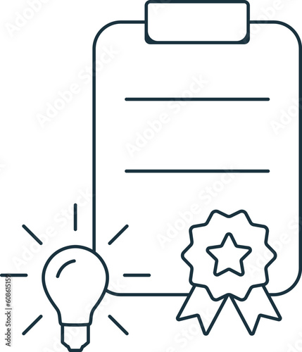 Patent icon. Monochrome simple sign from intellectual property collection. Patent icon for logo, templates, web design and infographics.