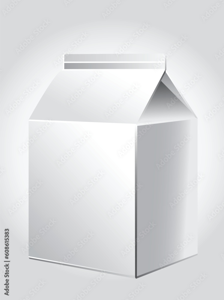 White package for juice, milk, paper packing for products, store illustration White package for juice, milk, paper packing for products, store illustration