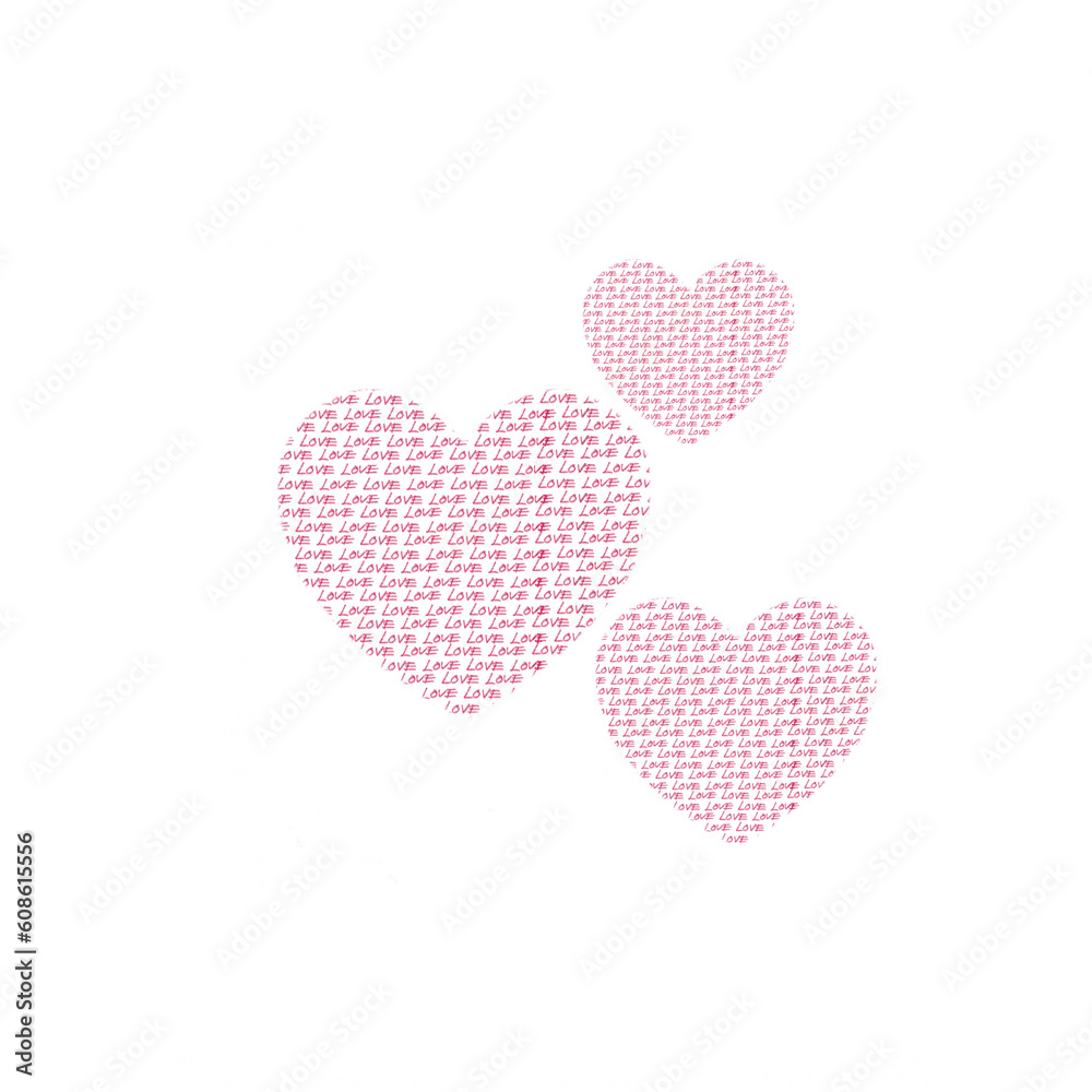 Love symbol. Pinky heart symbol. Pinky heart symbol for background.