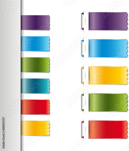 Ribbons set, isolated on white background