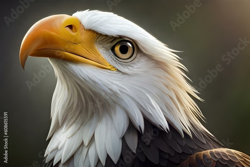 A close-up of a majestic eagle s beak  showcasing its sharpness and strength