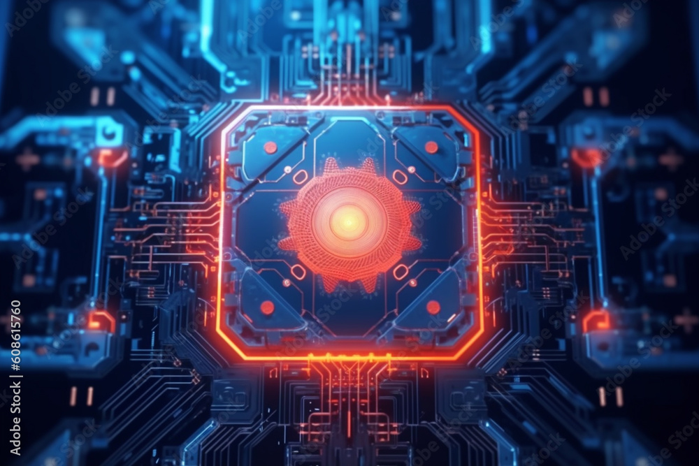 Block chain or cube technology with blue background, financial basic income mining cryptocurrency. Blockchain network system. Generative AI Block chain or cube technology with blue background, financial basic income mining cryptocurrency. Blockchain network system. Generative AI